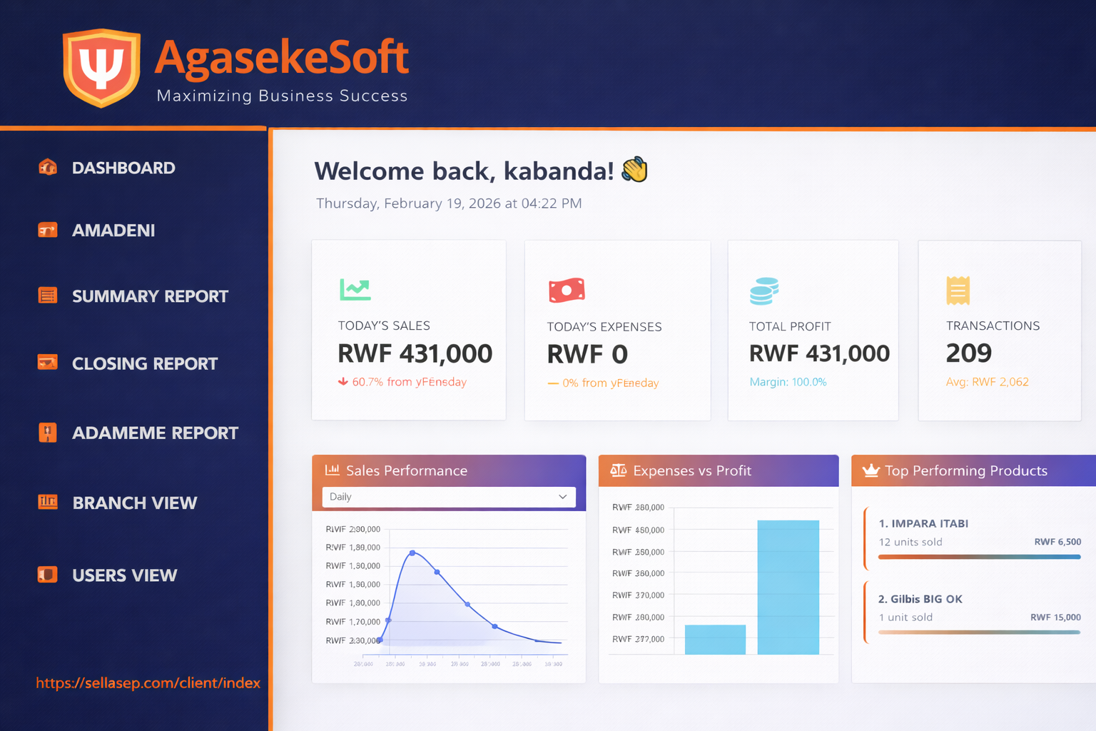 AgasekeSoft Retail Management System